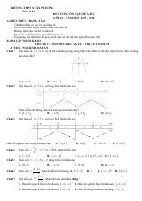 Đề cương giữa kì 1 Toán 12 năm 2025 – 2026 trường THPT Xuân Phương – Hà Nội